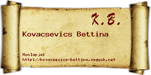 Kovacsevics Bettina névjegykártya