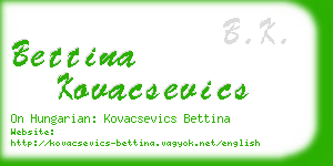 bettina kovacsevics business card